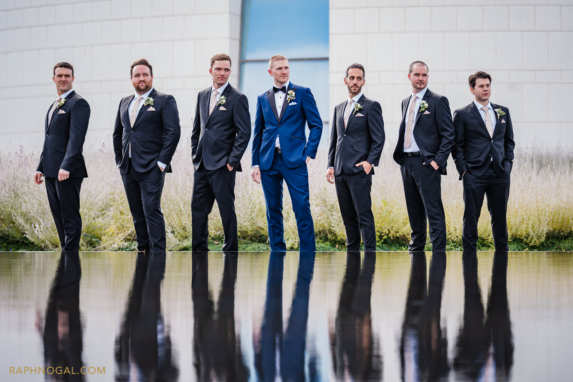 Groom and Groomsmen looking sharp at Aga Khan Museum