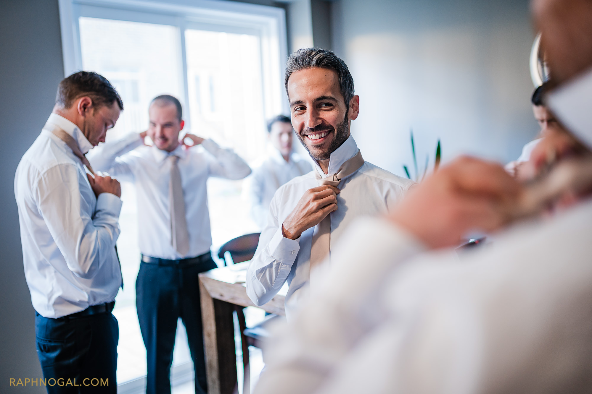 Groomsmen getting dressed